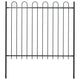 VidaXL Gartenzaun mit Ringaufsatz Stahl 181x150 cm schwarz