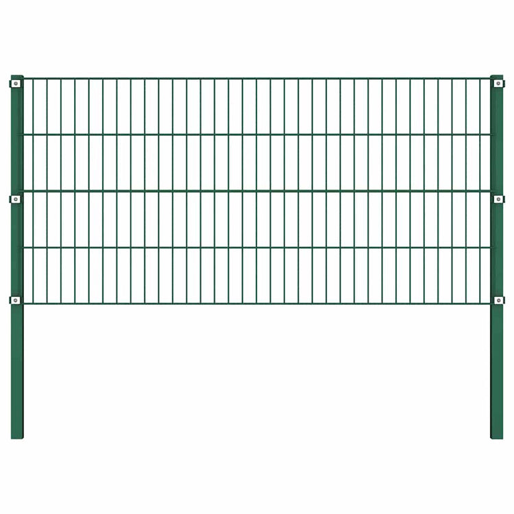Vidaxl -Zauntafel mit Pfosten 1.7x0,8 m Eisengrün