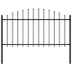 Vidaxl Gartenzaun mit Speerentop (1,25-1,5) x1,7 m Stahlschwarz