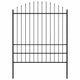 Vidaxl Gartenzaun mit Spears Top (1,75-2) x1,7 M Stahlschwarz