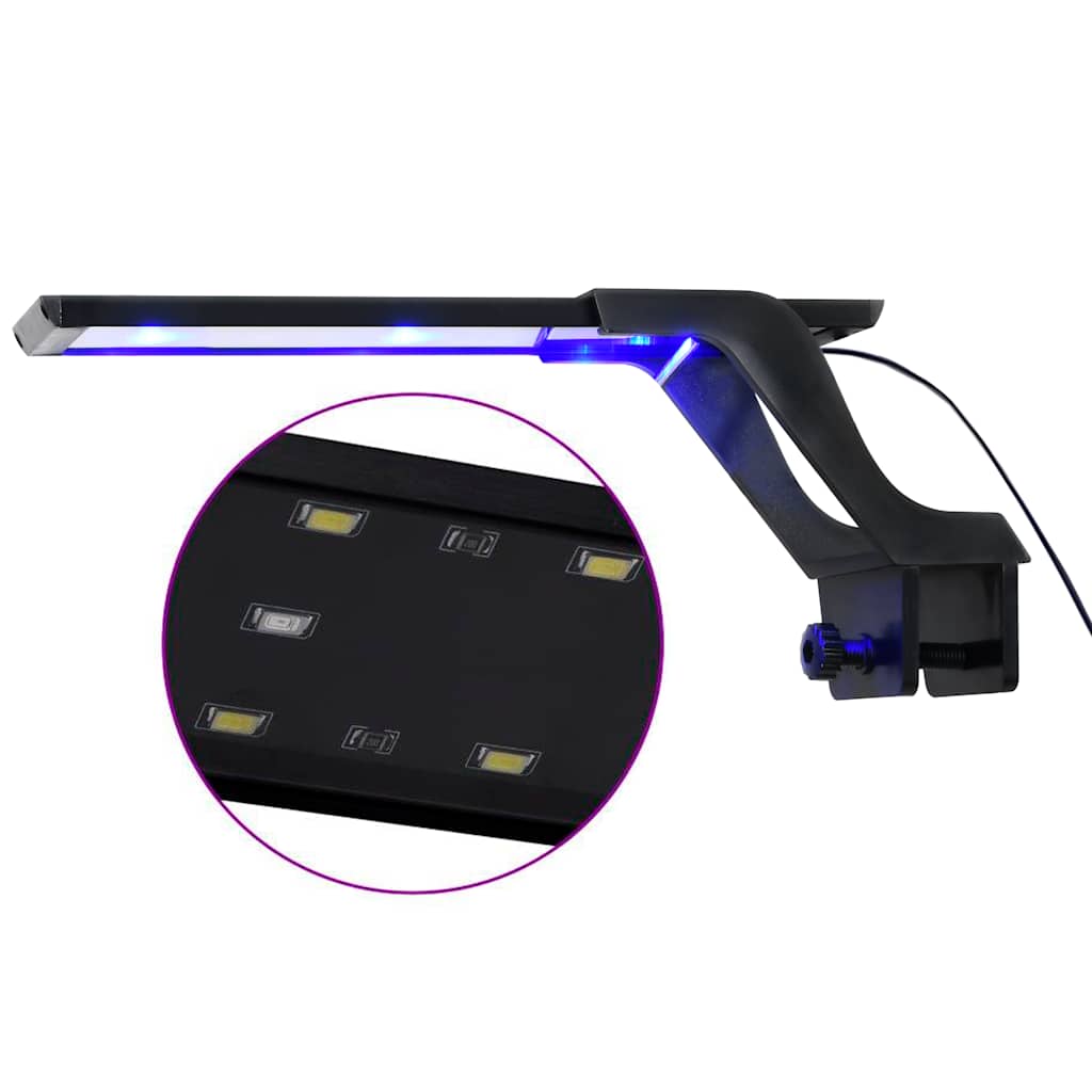 Vidaxl Aquariumlampe mit KlemmlED 25-45 cm blau und weiß