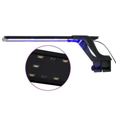 Vidaxl Aquariumlampe mit KlemmlED 35-55 cm blau und weiß