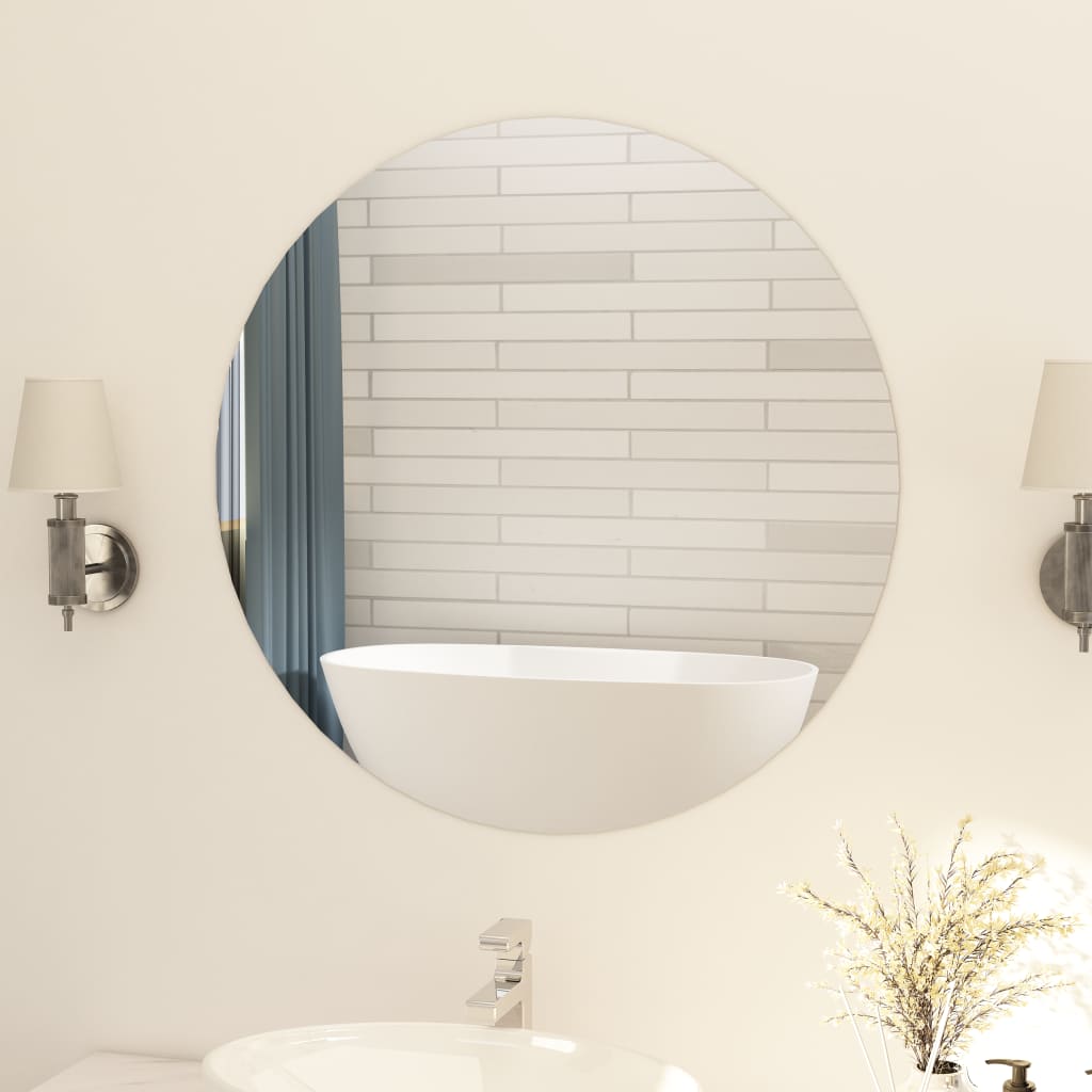 Vidaxl Mirror Round frameless 80 cm Glas