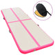 Vidaxl Gymnastics Matte mit Pumpen aufblasbar 700x100x10 cm PVC Pink