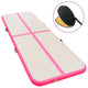VIDAXL Gymnastics Matte mit Pumpen aufblasbar 800x100x10 cm PVC Pink