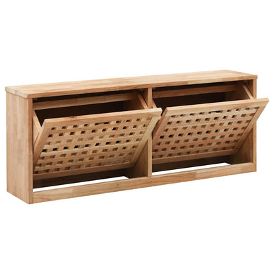 Vidaxl Schuhspeicherbank 94x20x38 cm Festes Walnussholz