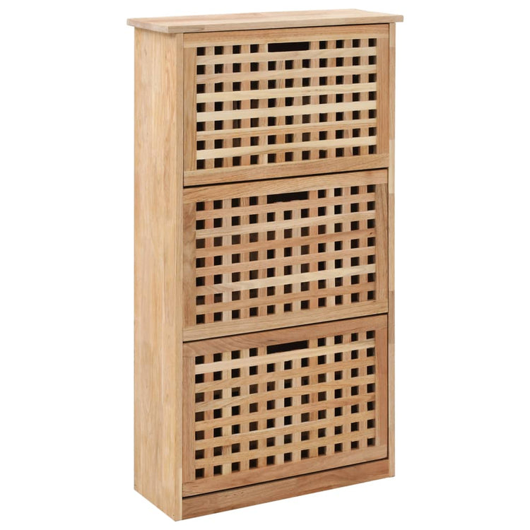 Vidaxl Schuhschrank 55x20x104 cm Festes Walnussholz