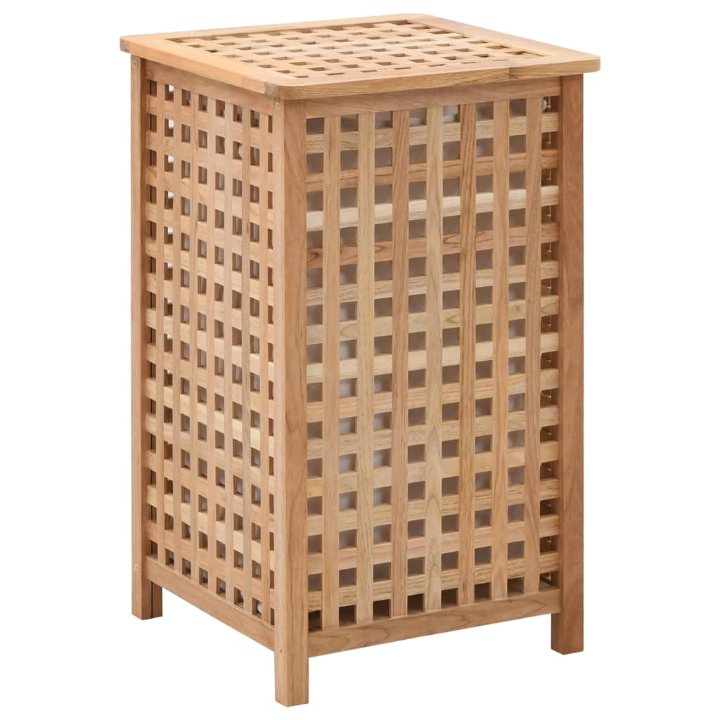 Vidaxl Waschkorb 39x39x65 cm Festes Walnussholz