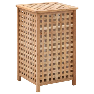 Vidaxl Waschkorb 39x39x65 cm Festes Walnussholz