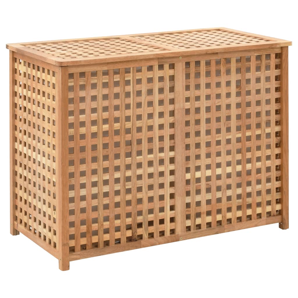 Vidaxl Waschkorb 87.5x46x67 Solid Walnussholz
