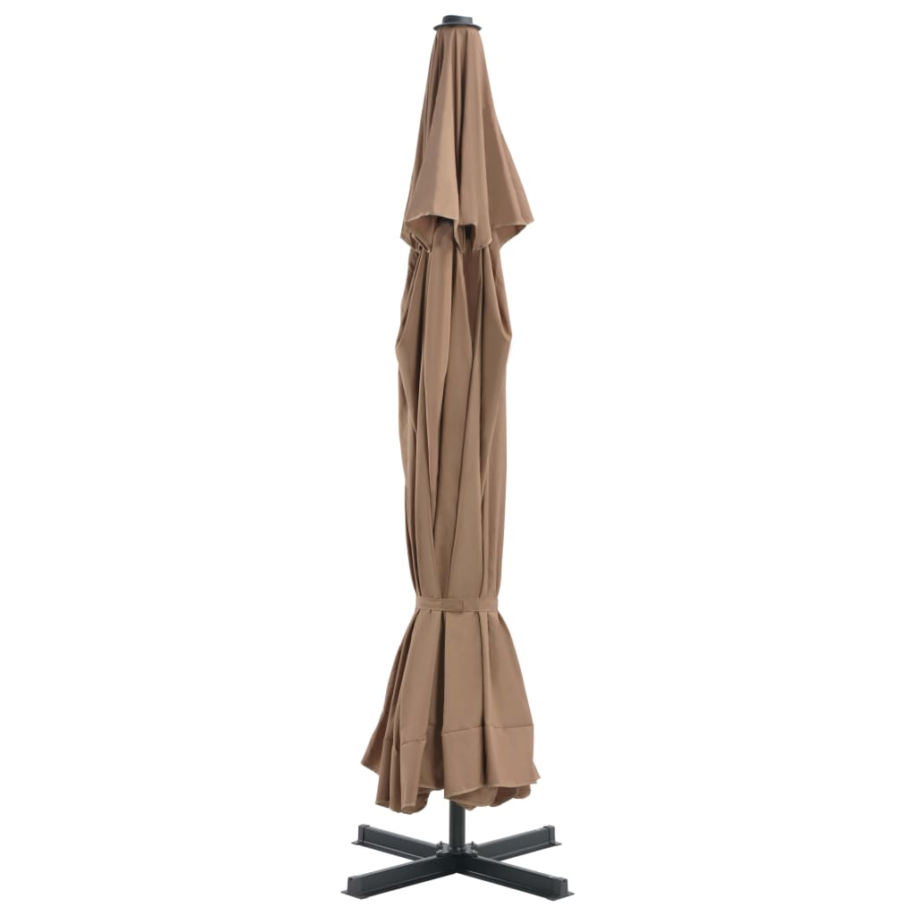 Vidaxl Parasol mit tragbarem Basistaupe