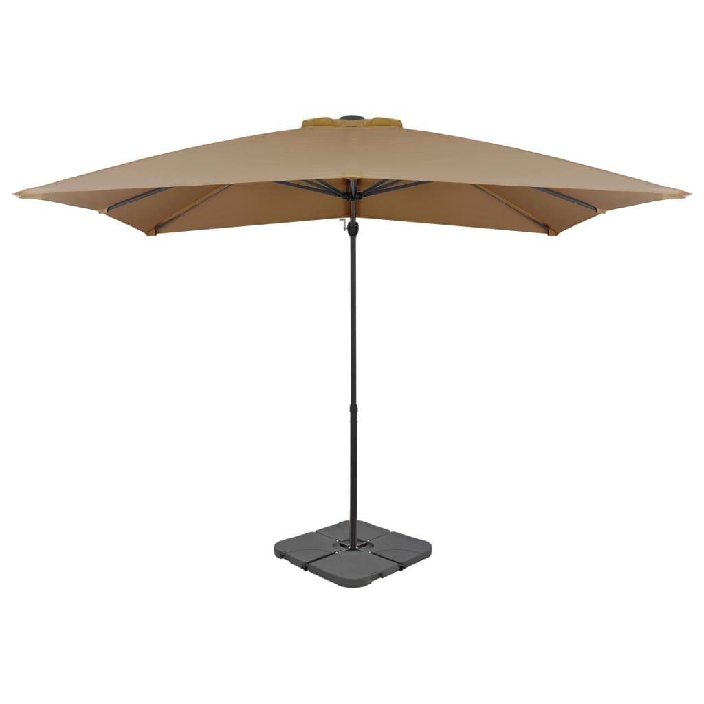 Vidaxl Parasol mit tragbarem Basistaupe