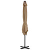 Vidaxl Parasol mit tragbarem Basistaupe