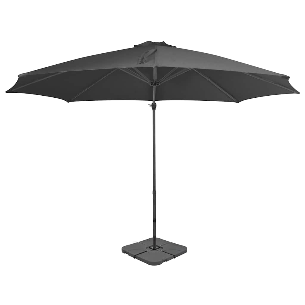 VIDAXL -Parasol mit tragbarem Basis -Anthrazit -ausgelöst