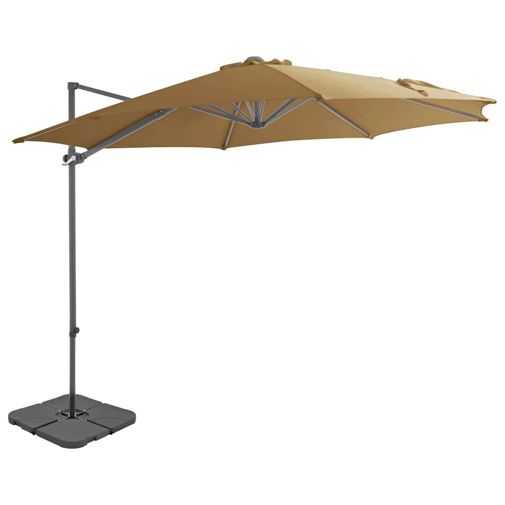 Vidaxl Parasol mit tragbarem Basistaupe
