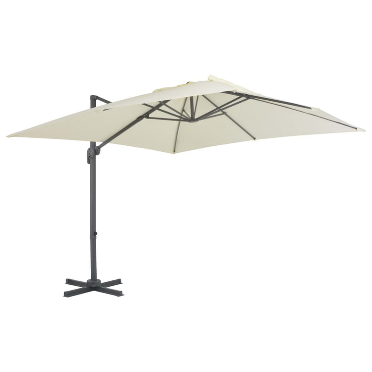 Vidaxl-Sonnenschirm mit tragbarem Sockel, sandfarben