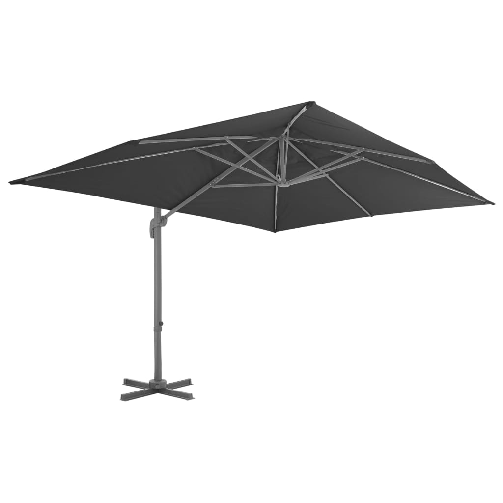 Vidaxl-Sonnenschirm mit tragbarem Sockel, Anthrazit