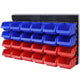 VIDAXL -Werkzeuge Wand -montiert blau und rot 2 PCs
