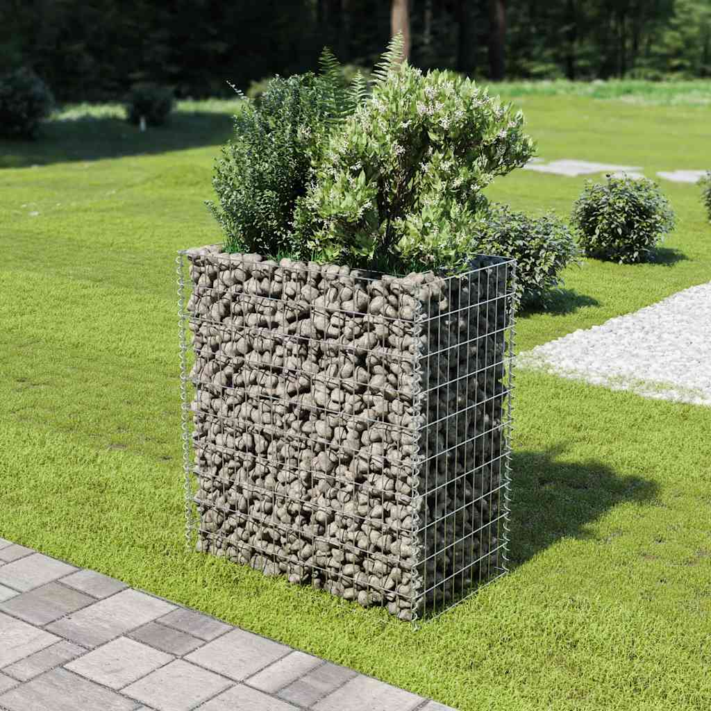 Vidaxl Gabion -Pflanzer erhöhte 90x50x100 cm verzinkter Stahl