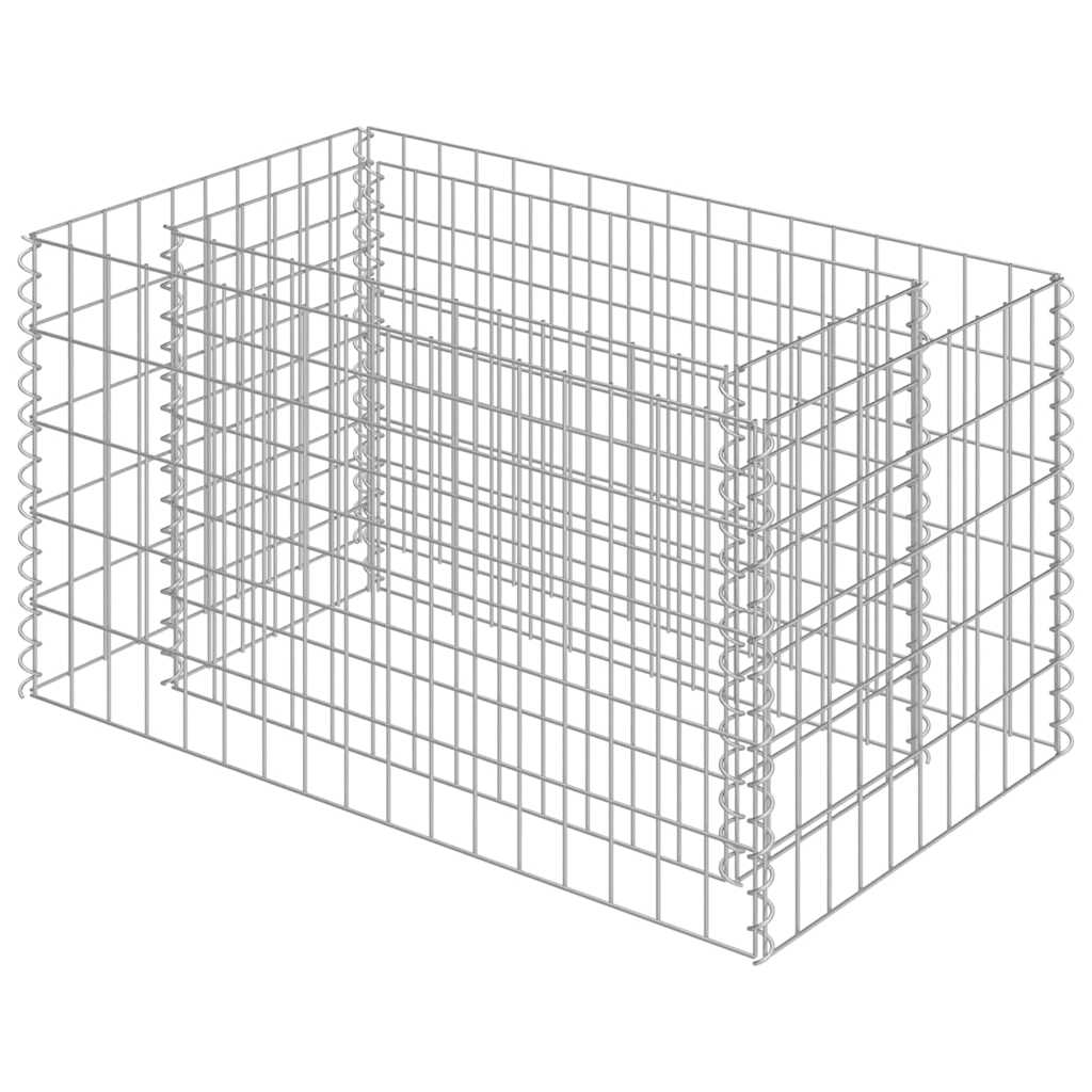 VIDAXL GABION PLANUNGSBOGKEHME 90x50x50 cm verzinkter Stahl erhöht