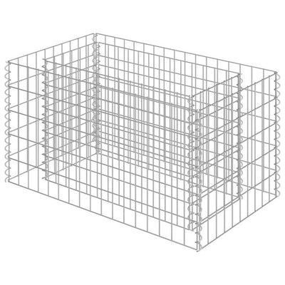 VIDAXL GABION PLANUNGSBOGKEHME 90x50x50 cm verzinkter Stahl erhöht