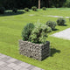 VIDAXL GABION PLANUNGSBOGKEHME 90x50x50 cm verzinkter Stahl erhöht
