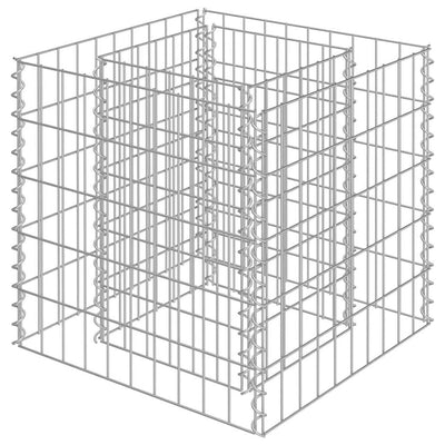 Vidaxl Gabion -Pflanzer erhöht 50 x 50 x 50 cm verzinkter Stahl