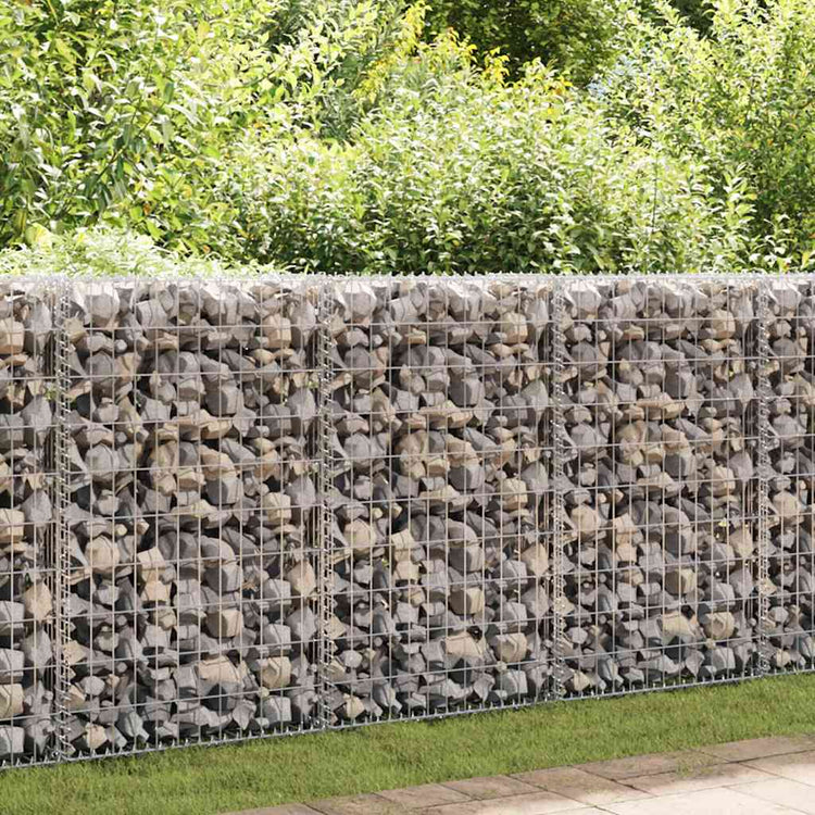 Vidaxl Schanskorf Wand mit Deckel 100x20x100 cm verzinkter Stahl