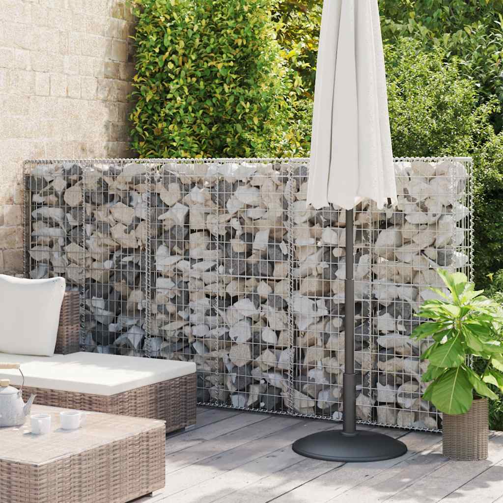 Vidaxl Schanskorf Wand mit Deckel 100x20x150 cm verzinkter Stahl