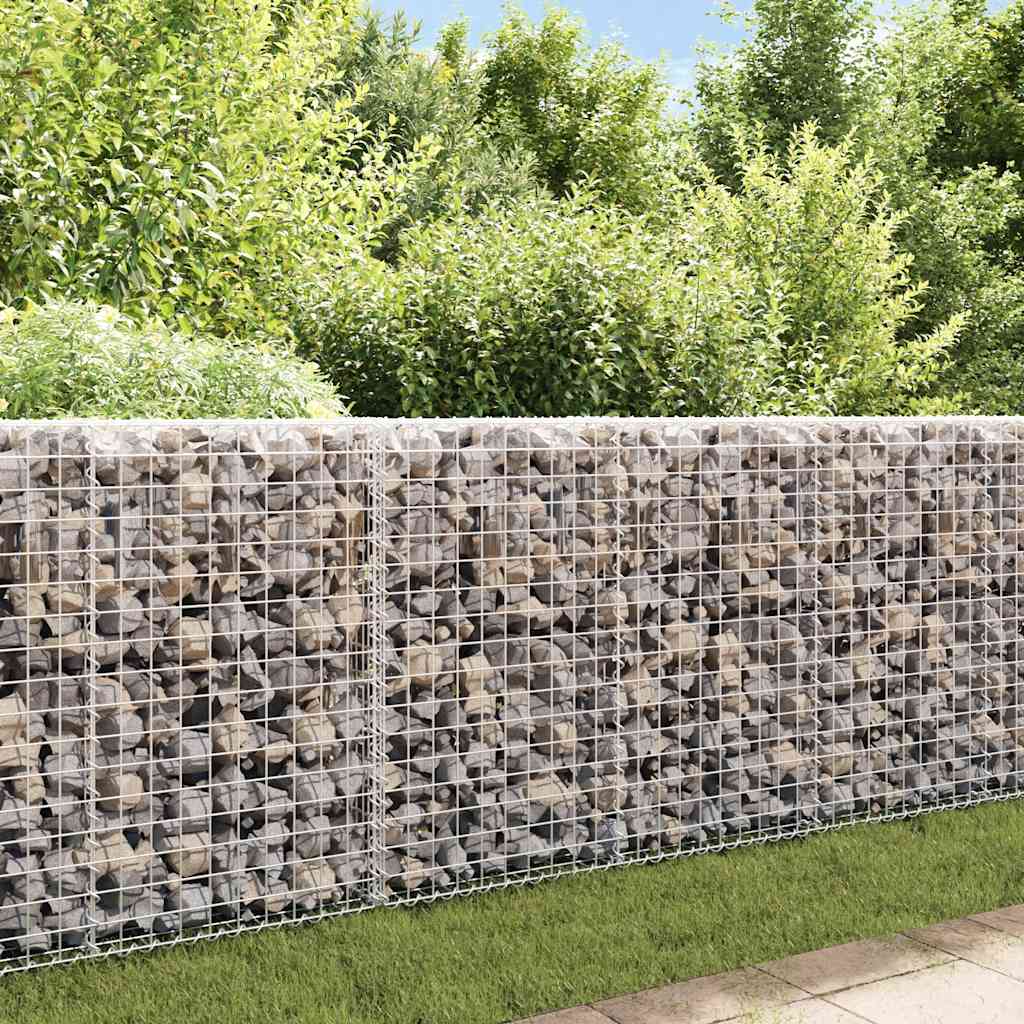Vidaxl Schanskorf Wand mit Deckel 200x20x85 cm verzinkter Stahl