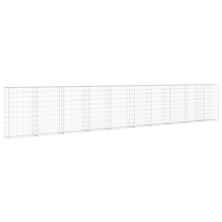 Vidaxl Schanskorf Wand mit Deckel 600x30x100 cm verzinkter Stahl