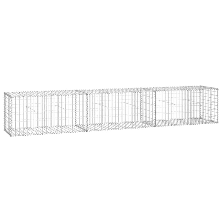 Vidaxl Schanskorf Wand mit Deckel 300x50x50 cm verzinkter Stahl