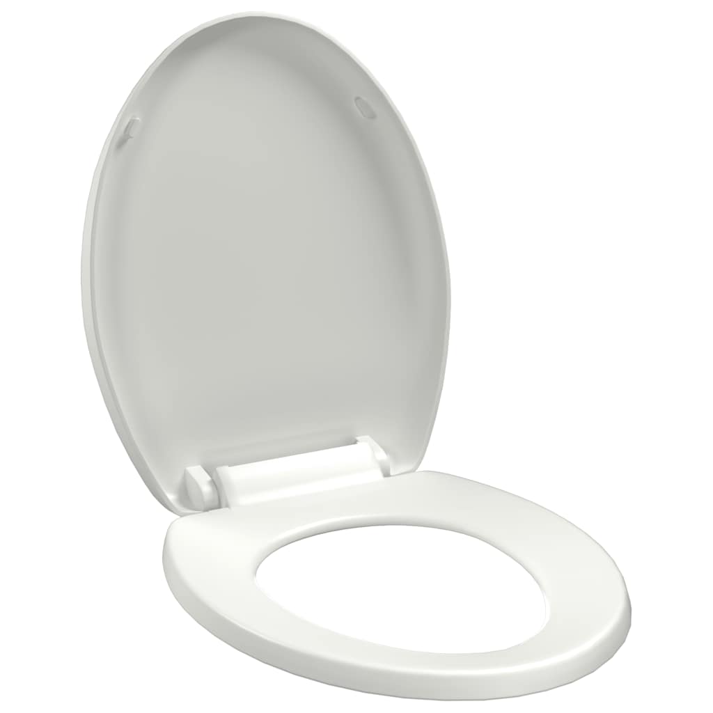 Vidaxl Toilettensitz Soft-Close mit Schnellveröffentlichungsdesign Weiß