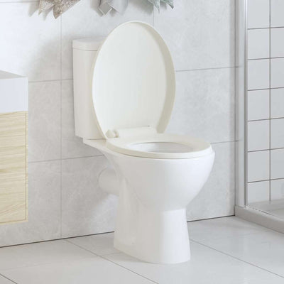 Vidaxl Toilettensitz Soft-Close mit Schnellveröffentlichungsdesign Weiß
