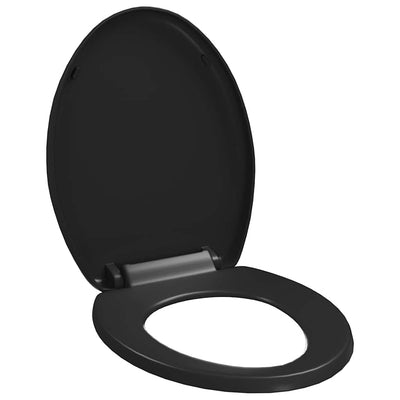 Vidaxl Toilettensitz Soft-Close-Close mit Schnellverkaufsdesign Schwarz