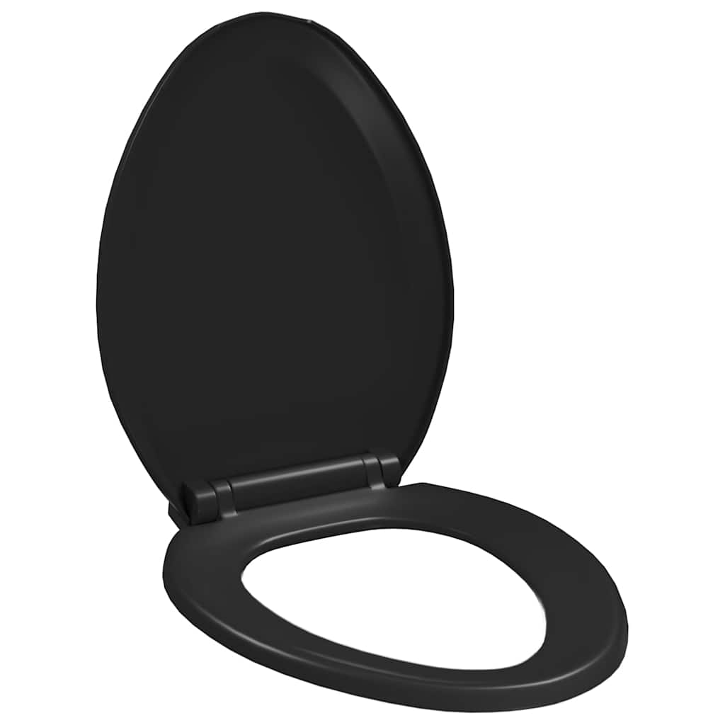 Vidaxl Toilettensitz Soft-Close-Close mit Schnellverkaufsdesign Schwarz
