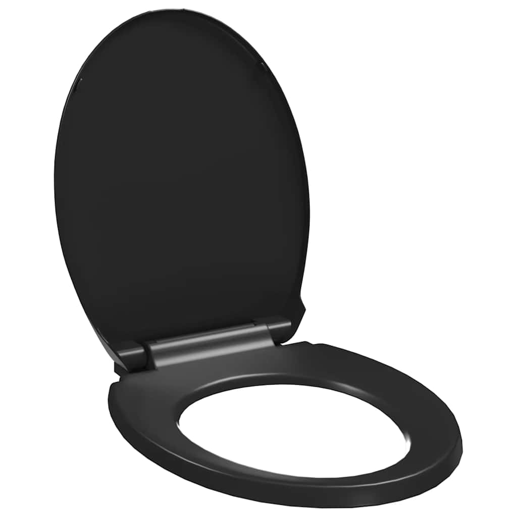 Vidaxl Toilettensitz Soft-Close-Close mit Schnellverkaufsdesign Schwarz