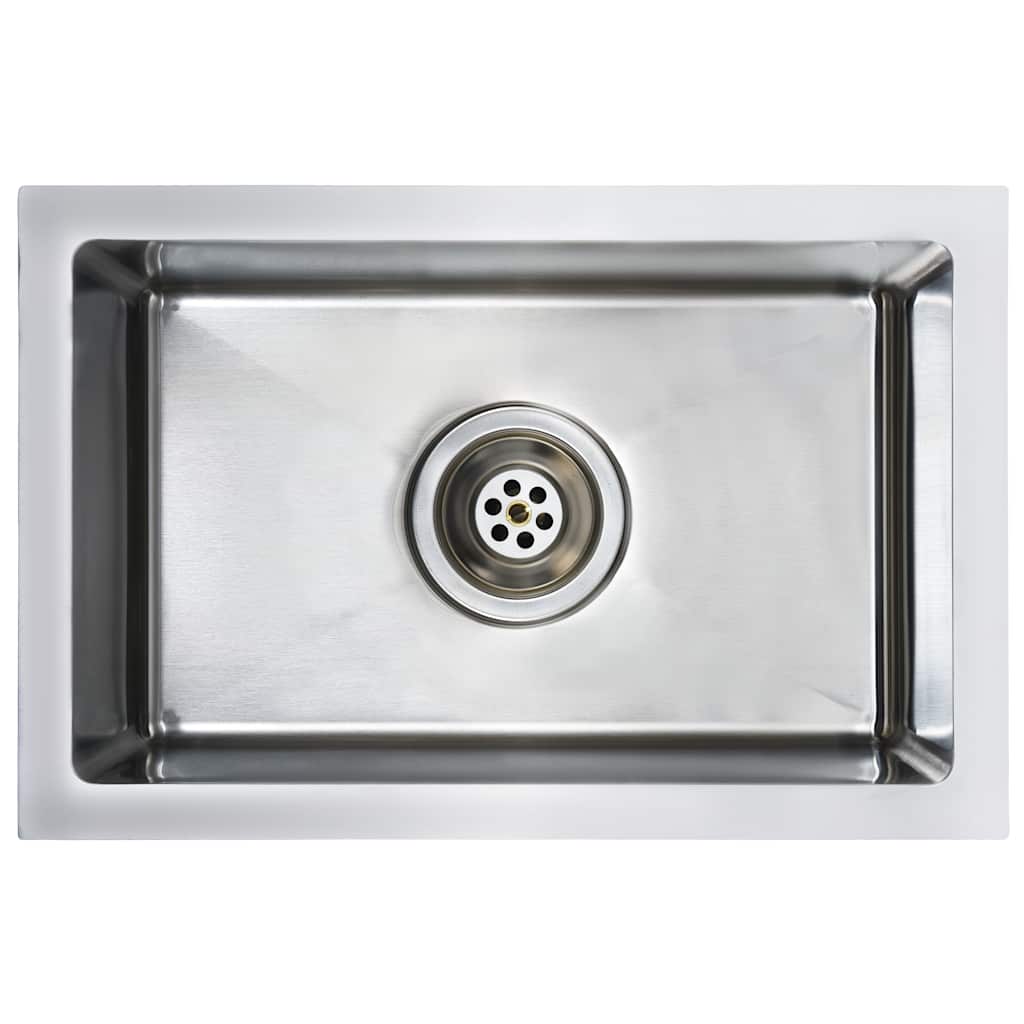 Vidaxl Sink handgefertigt Edelstahl
