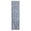 Vidaxl Fly Vorhang 56x185 cm Chenille Blau, Weiß und Silber