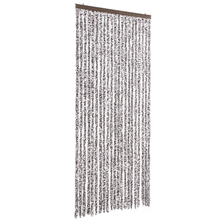 Vidaxl Fly Vorhang 90x220 cm Chenille Brown und Beige