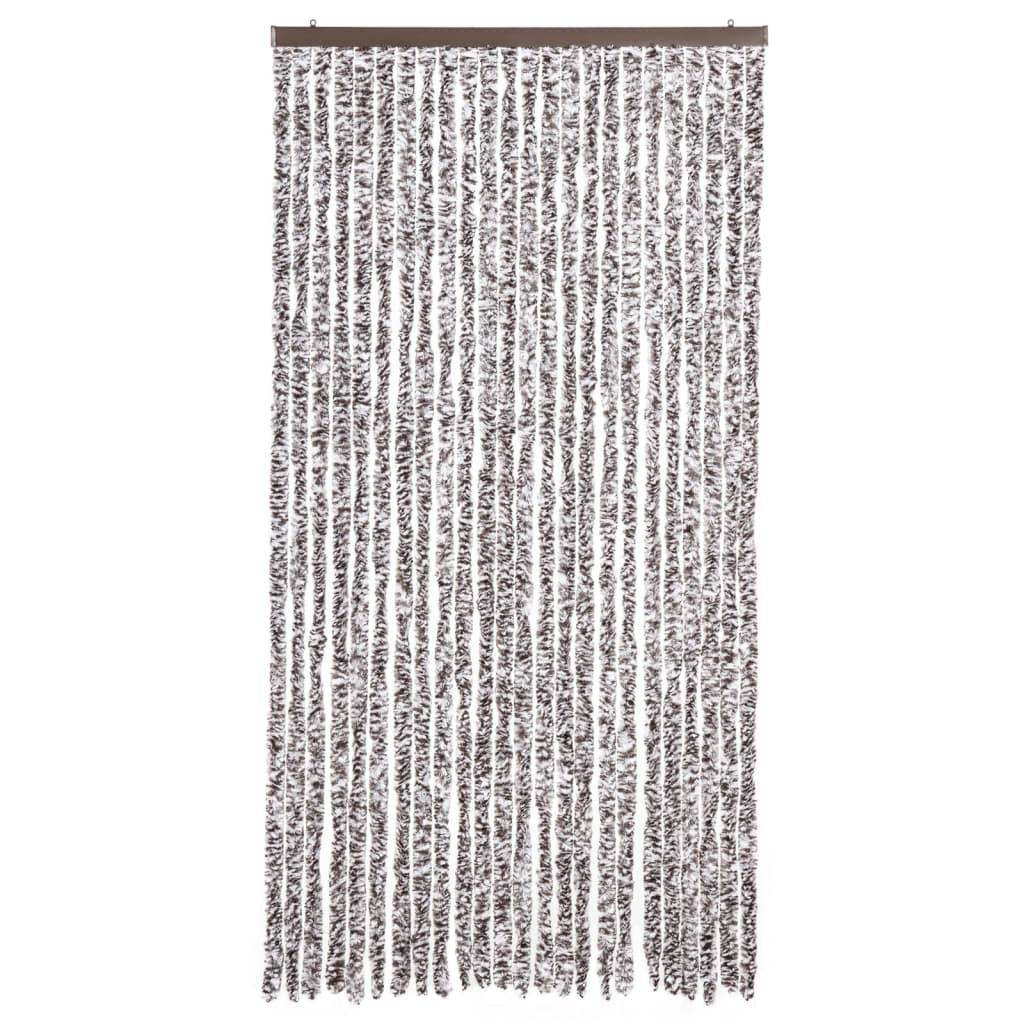 Vidaxl Fly Vorhang 100x220 cm Chenille Brown und Beige