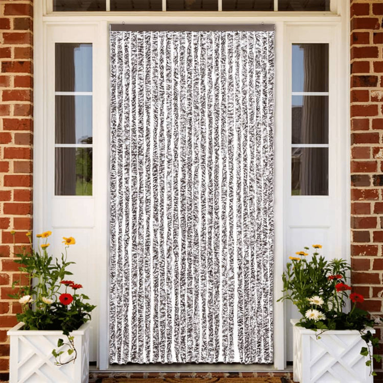 Vidaxl Fly Vorhang 100x220 cm Chenille Brown und Beige