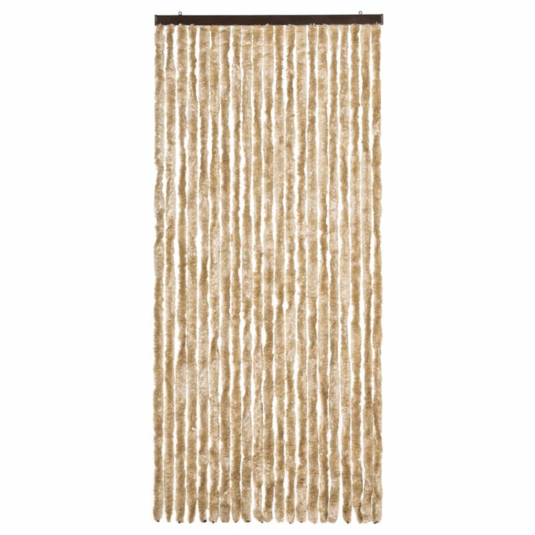 Vidaxl Fly Vorhang 90x220 cm Chenille Beige
