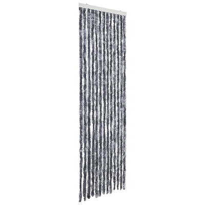 Vidaxl Fly Vorhang 56x185 cm Chenille Silberfarbe