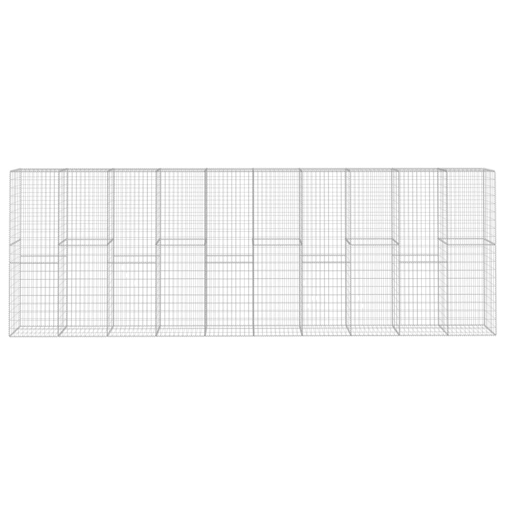 Vidaxl Schanskorf Wand mit Deckel 600x50x200 cm verzinkter Stahl