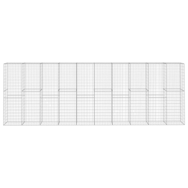 Vidaxl Schanskorf Wand mit Deckel 600x50x200 cm verzinkter Stahl