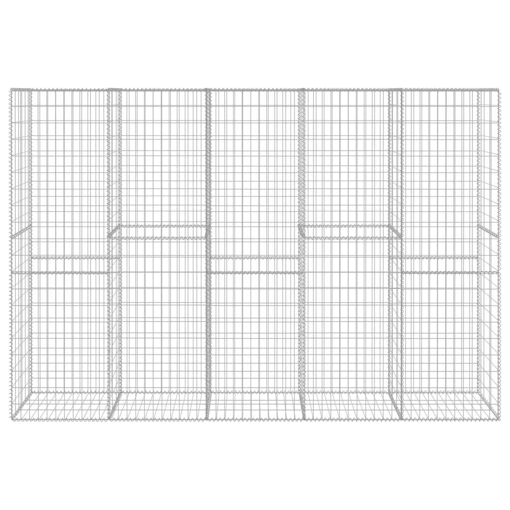 Vidaxl Schanskorf Wand mit Deckel 300x50x200 cm verzinkter Stahl