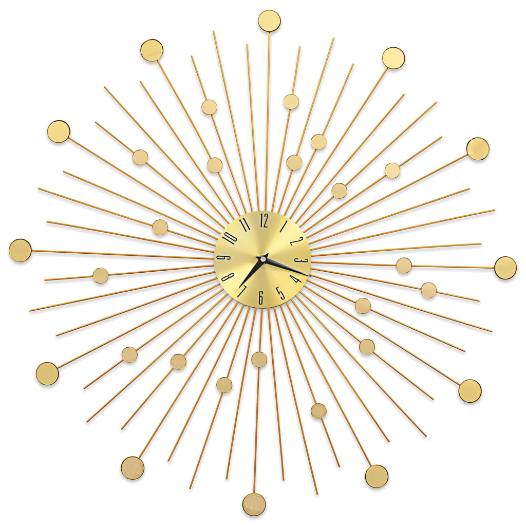 Vidaxl Wanduhr 70 cm Metall Gold gefärbt