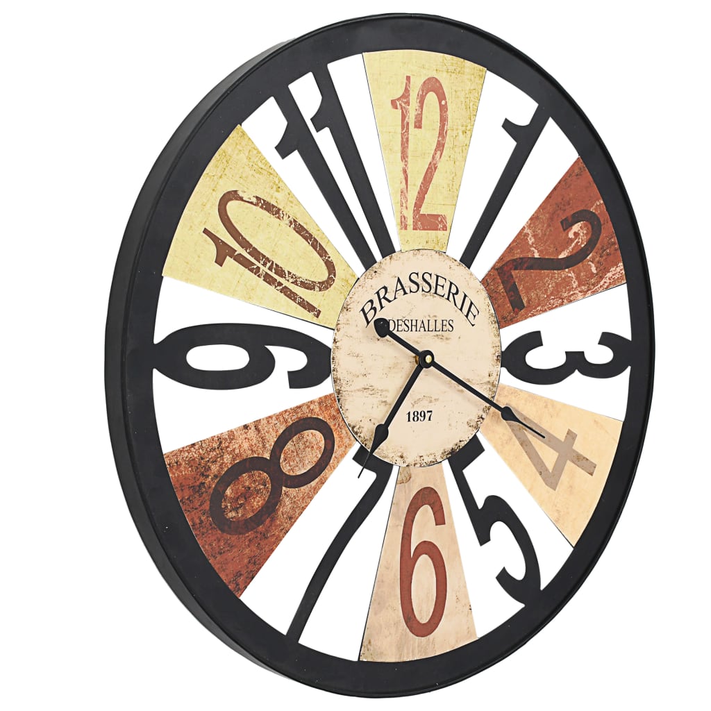 Vidaxl Wanduhr 60 cm Metall Multi -Colored