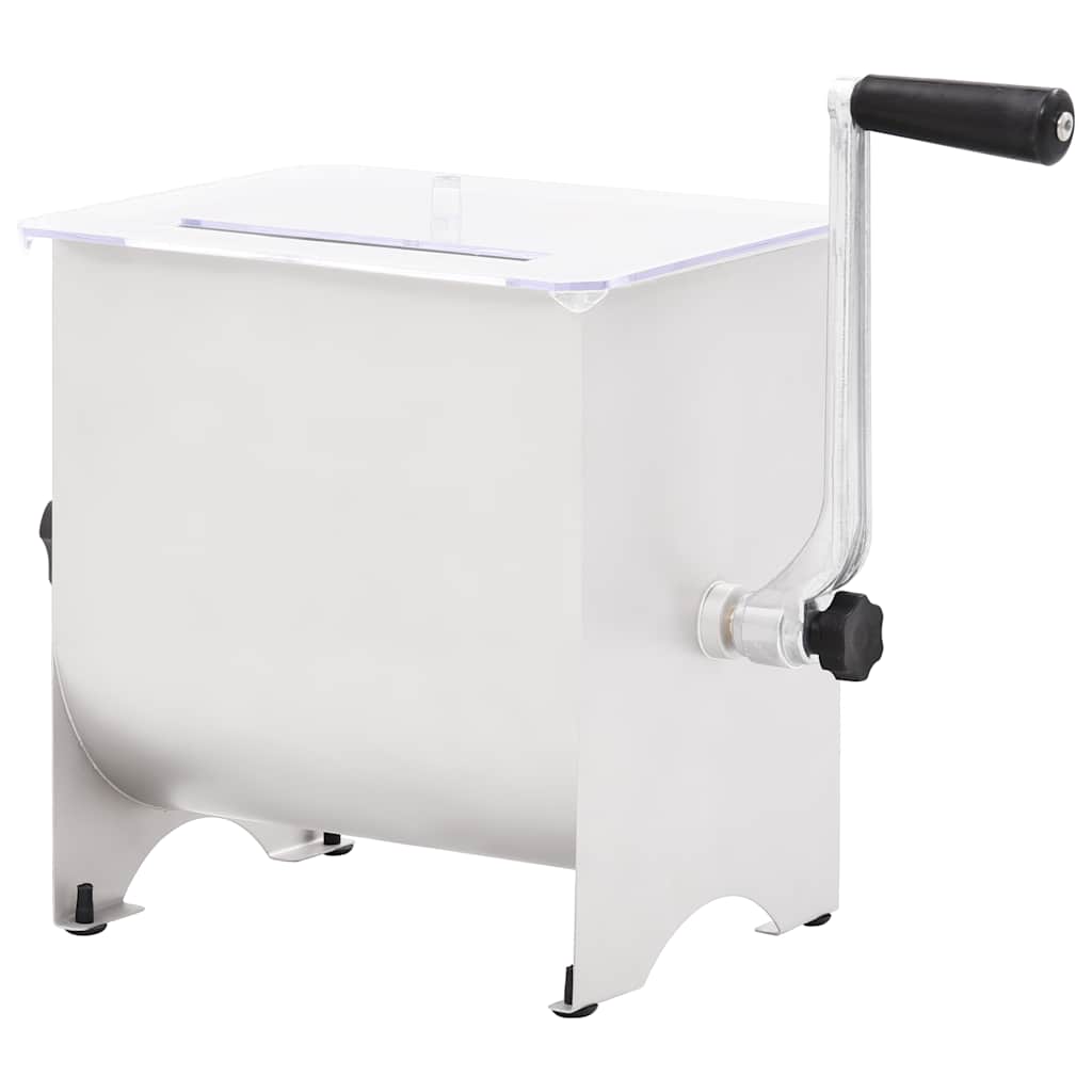 Vidaxl Fleischmixer mit Deckel manuell aus rostfreiem Stahl silberfarben